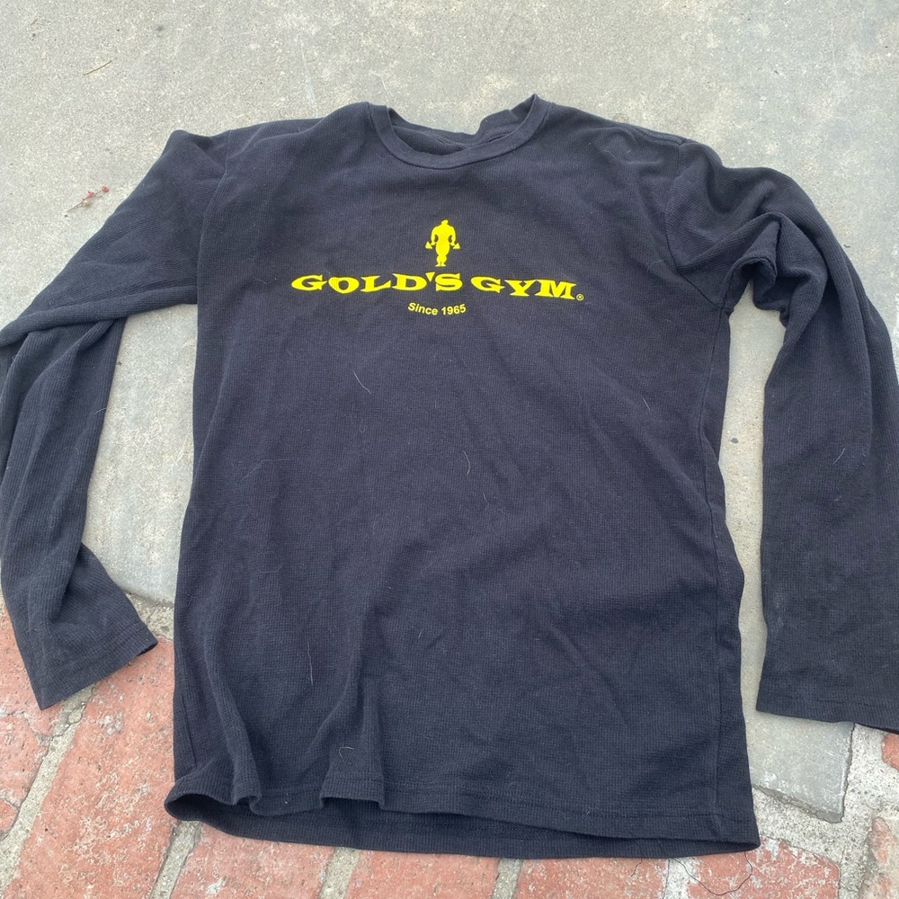 Black and Yellow Long Sleeve Tee with GoldenEye Logo